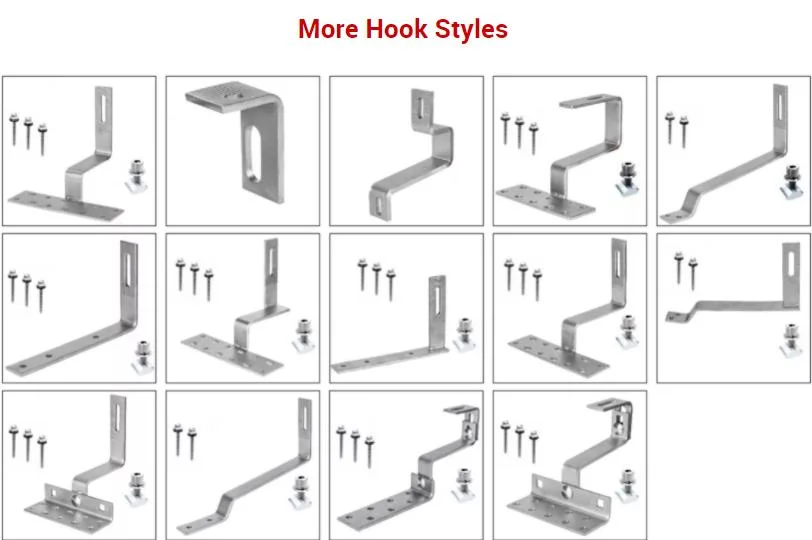 Solar Mounting Accessories Grounding Support Panel Middle Clamp Roof